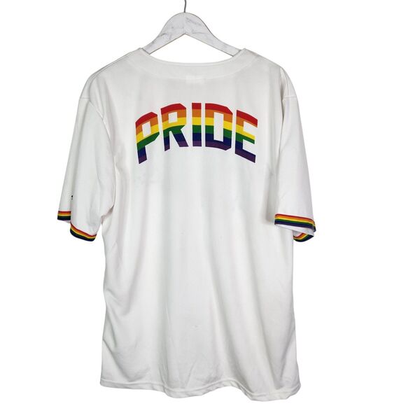 Minnesota Twins Jersey Shirt Unisex XL White MLB Baseball Pride Rainbow She Her‎ - Picture 2 of 8